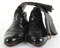 Pair of Short Black Leather Officers Boots