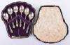 Two sets of silver teaspoons, James Beebe 1824 and James Deakin & Son 1922 - 2