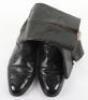 Pair of Short Black Leather Officers Boots - 2