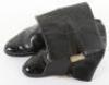 Pair of Short Black Leather Officers Boots - 4