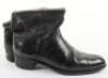 Pair of Short Black Leather Officers Boots - 6