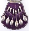 Two sets of silver teaspoons, James Beebe 1824 and James Deakin & Son 1922 - 4