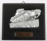 WW2 German Panzer Presentation Model / Plaque of a Pz. Mk.I Tank