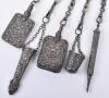 Two sets of silver teaspoons, James Beebe 1824 and James Deakin & Son 1922 - 25