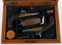 Pair of Boxlock Percussion Pocket Pistols c.1830