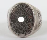 WW2 German Afrikakorps (D.A.K) 1942 Soldiers Finger Ring