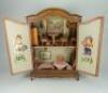 Very sweet wooden miniature dolls house in the shape of French-style wardrobe, circa 1890, - 2