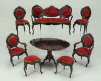 Rock and Graner Dolls House tinplate Dining Room set, German circa 1875,