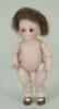 Miniature J.D Kestner all-bisque jointed ‘Googly’ doll in original clothes, German circa 1910, - 2