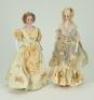 Pair of Simon & Halbig 1160 ‘Little Women’ miniature bisque shoulder head dolls in original clothes, German circa 1900,