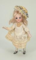 A good miniature all-bisque doll, German circa 1900,