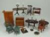 Modern dolls house furniture and miniatures,