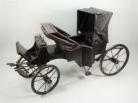 A good Victorian wood and metal model of a Horse Drawn Carriage, English probably 1860s/70s,