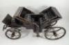 A good Victorian wood and metal model of a Horse Drawn Carriage, English probably 1860s/70s, - 2