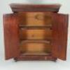 A sweet primitive stained wooden dolls cupboard, early 19th century, - 2