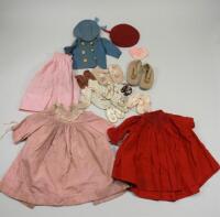 Large collection of dolls clothes and baby gowns,