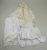 Thirteen long white cotton baby nightgowns, mostly 19th century,