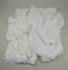 Thirteen long white cotton baby nightgowns, mostly 19th century, - 2