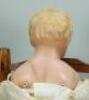 A poured wax shoulder head Pierotti baby doll, English circa 1860, - 5