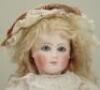 Rare and interesting early bisque head mystery Bebe doll for &lsquo;AU NAIN BLEU&rsquo; of Paris, French circa 1880, - 2