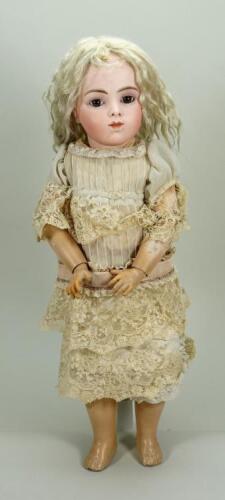 Beautiful Leon Casimir Bru Jne bisque head Bebe doll, size 9, French circa 1890,