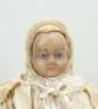 Unusual wax over composition baby doll, English circa 1860, - 2