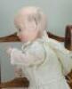 A wax over composition Mochmann baby with squeaker, German mid 19th century, - 2