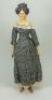 Wonderful all original early papier mache shoulder head doll, German 1830-40,