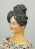 Wonderful all original early papier mache shoulder head doll, German 1830-40, - 2