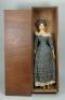 Wonderful all original early papier mache shoulder head doll, German 1830-40, - 4