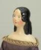 All original papier-mache shoulder head lady doll, German circa 1840, - 2