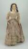 Early all original papier-mache shoulder head lady doll, French circa 1850,