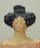 Early all original papier-mache shoulder head lady doll, German circa 1850, - 2
