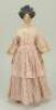 Early all original papier-mache shoulder head lady doll, German circa 1850,