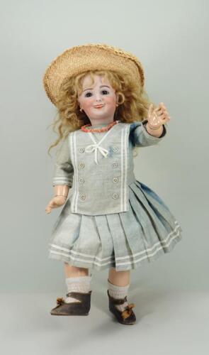 Extremely rare size 5 bisque head Jumeau character doll mould 203 from the &lsquo;Series Fantastique&rsquo;, French circa 1895,