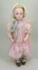 Early Leon Casimir Bru Jne bisque head Bebe doll, size 8, French circa 1885,