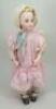 Early Leon Casimir Bru Jne bisque head Bebe doll, size 8, French circa 1885, - 2