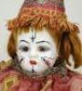 Rare bisque head clown doll, French circa 1900, - 2