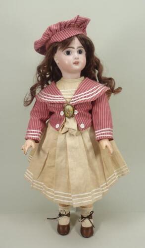 Tete Jumeau bisque head Bebe doll on &lsquo;walker&rsquo; body, French circa 1890,
