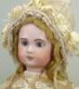Tete Jumeau 1907 bisque head Bebe doll, French circa 1910, - 2