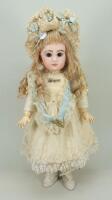 Tete Jumeau size 9 bisque head Bebe doll, French circa 1890,