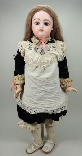 A large Francois Gaultier bisque head Bebe doll, French circa 1895,