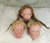 Rare J.D Kestner multi head bisque head character doll, German circa 1910, - 2