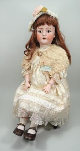 Beautiful large 478 bisque head girl doll, German circa 1910,