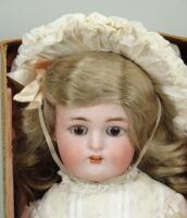 Kammer & Reinhardt/S&H bisque head doll in original box, German circa 1910,