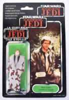 Palitoy General Mills Star Wars Tri Logo Return Of The Jedi Han Solo (In Trench Coat) Vintage Original Carded Figure