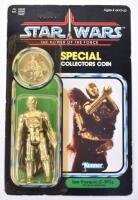 Kenner Star Wars The Power Of the Force See-Threepio (C-3OP) with removable limbs Vintage Original Carded Figure