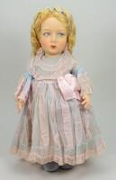 A good Lenci felt cloth doll, Italian circa 1925,