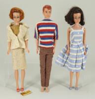 Vintage Mattel Barbie and Allan dolls, 1960s,