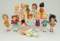 Thirteen vintage Dolly Darling dolls, 1960s,